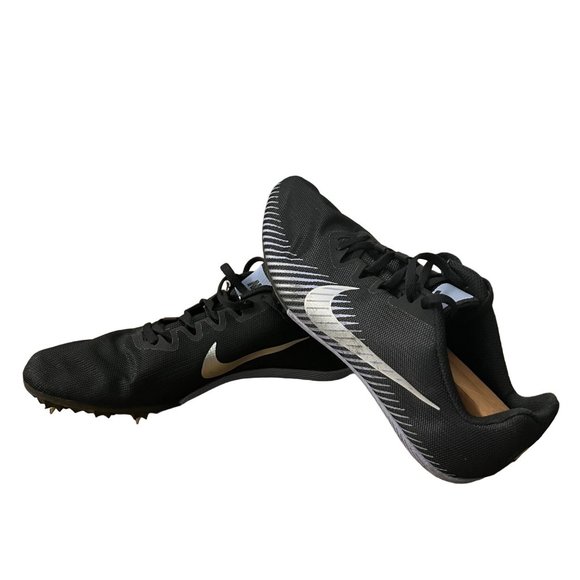 Nike Racing Zoom Rival M Multi Use Spikes Cleats Size 9.5 Men's Black Gray - Picture 1 of 7